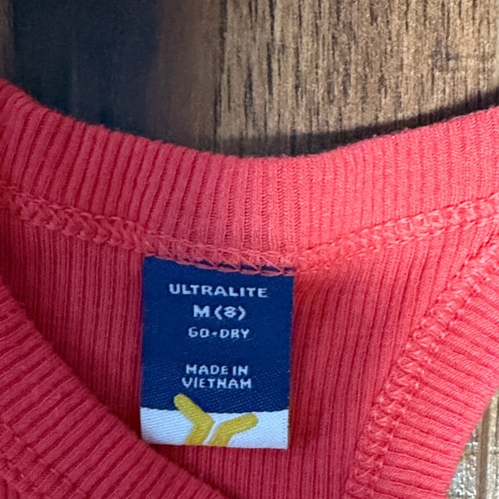Girls' Old Navy Ribbed Racerback Tank Top - Coral Pink - Picture 2 of 3